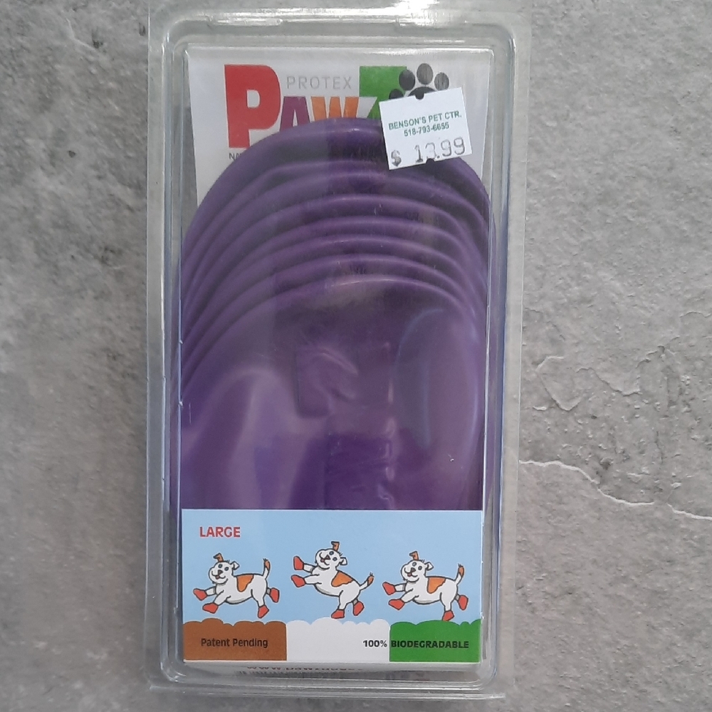 PAWZ Natural Rubber Waterproof Dog Boots - Purple - Picture 2 of 3